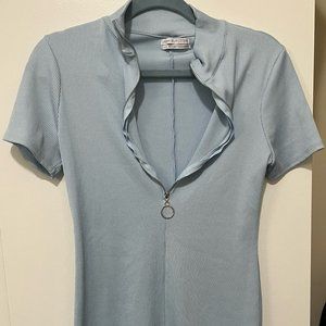 UO Tonya Zip-Up Mini Dress